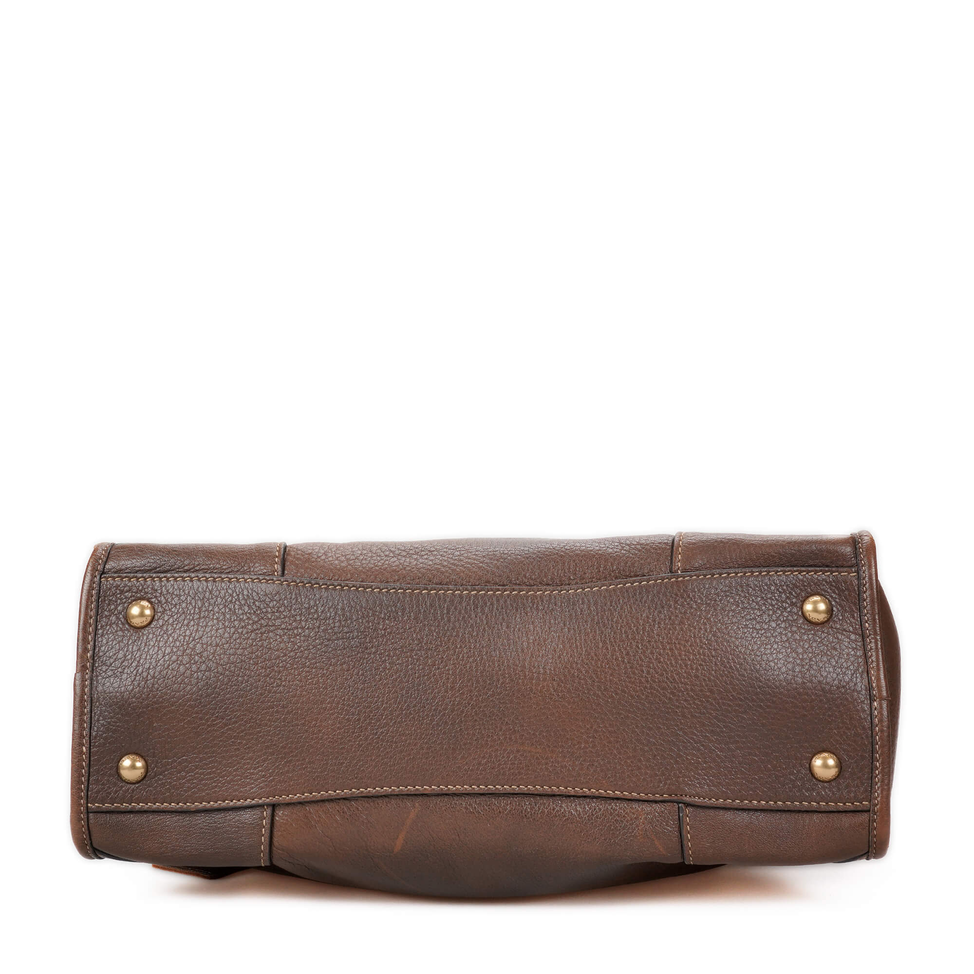 Prada - Brown Leather Vitello Doino Bouletto Bag